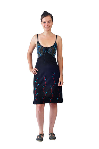 womens-slip-dress-with-colorful-flower-embroidery(No Exchange/ No Refund)