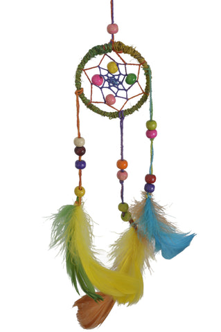 Multicolored Mini Wall Hanging Dream Catcher. - TATTOPANI