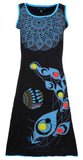 Peacock Feather & Embroidery Designed Dress. - Tattopani Fashion ( Craze Trade Limited)