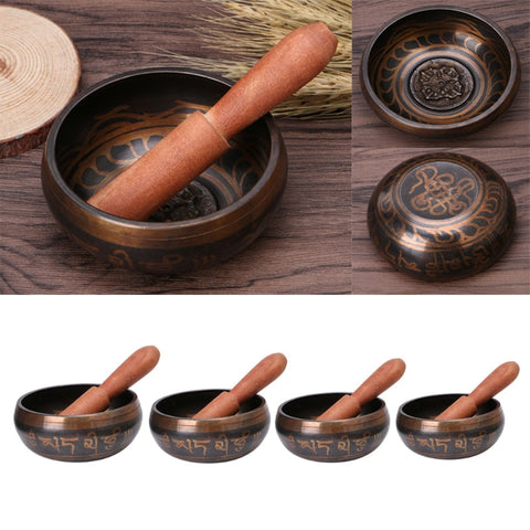 8cm/8.5cm/9.5cm/10.5cm Buddhism Tibetan Singing Bowl Hand Hammered Yoga Copper Chakra Meditation Gift
