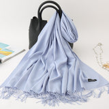 2020 women scarf soild winter cashmere scarves for ladies neck warm pashmina long shawl wraps bandana foulard female head hijab