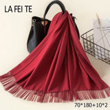 Lic Cashmere Women Scarf Warm Shawl Foulard Femme Pashmina Kerchief Wool Stole Head Neck Long Winter Scarf Women For Ladies 2019