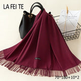 Lic Cashmere Women Scarf Warm Shawl Foulard Femme Pashmina Kerchief Wool Stole Head Neck Long Winter Scarf Women For Ladies 2019