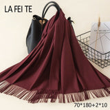Lic Cashmere Women Scarf Warm Shawl Foulard Femme Pashmina Kerchief Wool Stole Head Neck Long Winter Scarf Women For Ladies 2019
