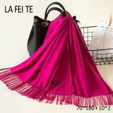 Lic Cashmere Women Scarf Warm Shawl Foulard Femme Pashmina Kerchief Wool Stole Head Neck Long Winter Scarf Women For Ladies 2019