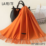 Lic Cashmere Women Scarf Warm Shawl Foulard Femme Pashmina Kerchief Wool Stole Head Neck Long Winter Scarf Women For Ladies 2019