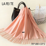 Lic Cashmere Women Scarf Warm Shawl Foulard Femme Pashmina Kerchief Wool Stole Head Neck Long Winter Scarf Women For Ladies 2019