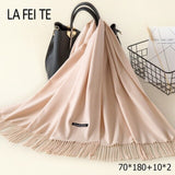 Lic Cashmere Women Scarf Warm Shawl Foulard Femme Pashmina Kerchief Wool Stole Head Neck Long Winter Scarf Women For Ladies 2019