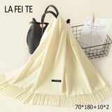 Lic Cashmere Women Scarf Warm Shawl Foulard Femme Pashmina Kerchief Wool Stole Head Neck Long Winter Scarf Women For Ladies 2019