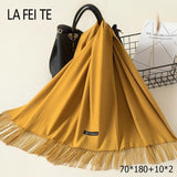 Lic Cashmere Women Scarf Warm Shawl Foulard Femme Pashmina Kerchief Wool Stole Head Neck Long Winter Scarf Women For Ladies 2019