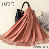 Lic Cashmere Women Scarf Warm Shawl Foulard Femme Pashmina Kerchief Wool Stole Head Neck Long Winter Scarf Women For Ladies 2019