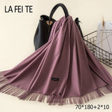 Lic Cashmere Women Scarf Warm Shawl Foulard Femme Pashmina Kerchief Wool Stole Head Neck Long Winter Scarf Women For Ladies 2019