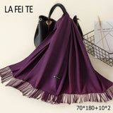 Lic Cashmere Women Scarf Warm Shawl Foulard Femme Pashmina Kerchief Wool Stole Head Neck Long Winter Scarf Women For Ladies 2019