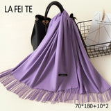 Lic Cashmere Women Scarf Warm Shawl Foulard Femme Pashmina Kerchief Wool Stole Head Neck Long Winter Scarf Women For Ladies 2019