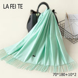 Lic Cashmere Women Scarf Warm Shawl Foulard Femme Pashmina Kerchief Wool Stole Head Neck Long Winter Scarf Women For Ladies 2019