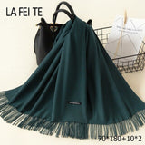 Lic Cashmere Women Scarf Warm Shawl Foulard Femme Pashmina Kerchief Wool Stole Head Neck Long Winter Scarf Women For Ladies 2019