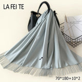 Lic Cashmere Women Scarf Warm Shawl Foulard Femme Pashmina Kerchief Wool Stole Head Neck Long Winter Scarf Women For Ladies 2019