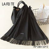 Lic Cashmere Women Scarf Warm Shawl Foulard Femme Pashmina Kerchief Wool Stole Head Neck Long Winter Scarf Women For Ladies 2019