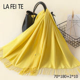 Lic Cashmere Women Scarf Warm Shawl Foulard Femme Pashmina Kerchief Wool Stole Head Neck Long Winter Scarf Women For Ladies 2019