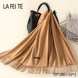 Lic Cashmere Women Scarf Warm Shawl Foulard Femme Pashmina Kerchief Wool Stole Head Neck Long Winter Scarf Women For Ladies 2019