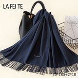 Lic Cashmere Women Scarf Warm Shawl Foulard Femme Pashmina Kerchief Wool Stole Head Neck Long Winter Scarf Women For Ladies 2019