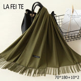 Lic Cashmere Women Scarf Warm Shawl Foulard Femme Pashmina Kerchief Wool Stole Head Neck Long Winter Scarf Women For Ladies 2019