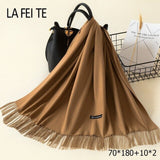 Lic Cashmere Women Scarf Warm Shawl Foulard Femme Pashmina Kerchief Wool Stole Head Neck Long Winter Scarf Women For Ladies 2019