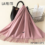 Lic Cashmere Women Scarf Warm Shawl Foulard Femme Pashmina Kerchief Wool Stole Head Neck Long Winter Scarf Women For Ladies 2019