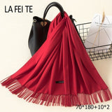 Lic Cashmere Women Scarf Warm Shawl Foulard Femme Pashmina Kerchief Wool Stole Head Neck Long Winter Scarf Women For Ladies 2019