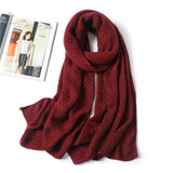 2020 Winter Scarf Women Solid Cashmere Knitted Pashmina Thick Shawls Lady Wraps Female Warm Foulard Neck Scarves Tow Side