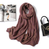 2020 Winter Scarf Women Solid Cashmere Knitted Pashmina Thick Shawls Lady Wraps Female Warm Foulard Neck Scarves Tow Side