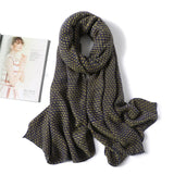 2020 Winter Scarf Women Solid Cashmere Knitted Pashmina Thick Shawls Lady Wraps Female Warm Foulard Neck Scarves Tow Side