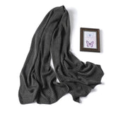 2020 Winter Scarf Women Solid Cashmere Knitted Pashmina Thick Shawls Lady Wraps Female Warm Foulard Neck Scarves Tow Side