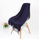 2020 Real Cashmere Women Scarf Winter Shawl Foulard Echarpe Femme Pashmina Kerchief Wool Stole Lic Winter Scarf For Lady Tippet