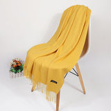 2020 Real Cashmere Women Scarf Winter Shawl Foulard Echarpe Femme Pashmina Kerchief Wool Stole Lic Winter Scarf For Lady Tippet