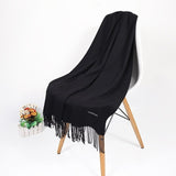 2020 Real Cashmere Women Scarf Winter Shawl Foulard Echarpe Femme Pashmina Kerchief Wool Stole Lic Winter Scarf For Lady Tippet