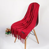 2020 Real Cashmere Women Scarf Winter Shawl Foulard Echarpe Femme Pashmina Kerchief Wool Stole Lic Winter Scarf For Lady Tippet