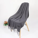2020 Real Cashmere Women Scarf Winter Shawl Foulard Echarpe Femme Pashmina Kerchief Wool Stole Lic Winter Scarf For Lady Tippet