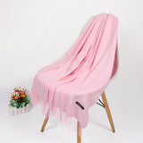 2020 Real Cashmere Women Scarf Winter Shawl Foulard Echarpe Femme Pashmina Kerchief Wool Stole Lic Winter Scarf For Lady Tippet