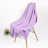 2020 Real Cashmere Women Scarf Winter Shawl Foulard Echarpe Femme Pashmina Kerchief Wool Stole Lic Winter Scarf For Lady Tippet