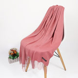 2020 Real Cashmere Women Scarf Winter Shawl Foulard Echarpe Femme Pashmina Kerchief Wool Stole Lic Winter Scarf For Lady Tippet