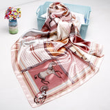 2020 New Brand Designer Silk Scarf 90*90cm Foulard Bandana Long Large Shawls Wraps Winter Neck Scarves Pashmina Lady Hijab