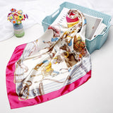 2020 New Brand Designer Silk Scarf 90*90cm Foulard Bandana Long Large Shawls Wraps Winter Neck Scarves Pashmina Lady Hijab