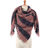 2019 women scarf fashion plaid winter scarves for ladies cashmere shawls wraps warm neck Triangle Bandage pashmina