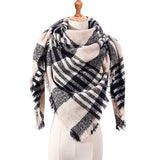 2019 women scarf fashion plaid winter scarves for ladies cashmere shawls wraps warm neck Triangle Bandage pashmina