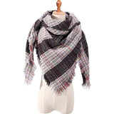 2019 women scarf fashion plaid winter scarves for ladies cashmere shawls wraps warm neck Triangle Bandage pashmina