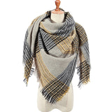 2019 women scarf fashion plaid winter scarves for ladies cashmere shawls wraps warm neck Triangle Bandage pashmina