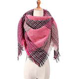 2019 women scarf fashion plaid winter scarves for ladies cashmere shawls wraps warm neck Triangle Bandage pashmina