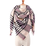 2019 women scarf fashion plaid winter scarves for ladies cashmere shawls wraps warm neck Triangle Bandage pashmina