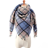 2019 women scarf fashion plaid winter scarves for ladies cashmere shawls wraps warm neck Triangle Bandage pashmina
